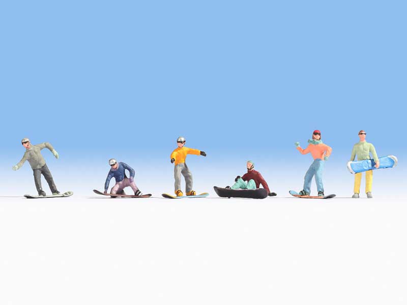 Snowboardeurs miniatures 1:87 - Noch 15826
