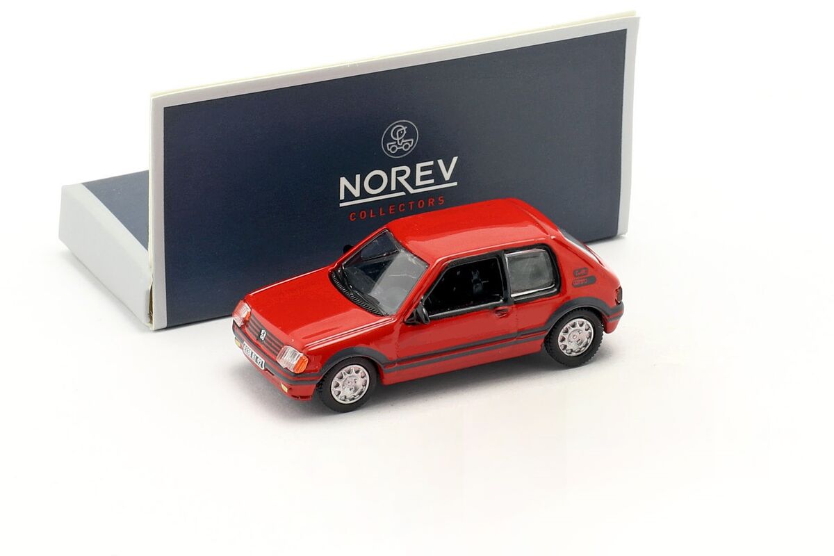 Peugeot 205 miniature rouge métallisée GTI 1,9l - Norev 471716