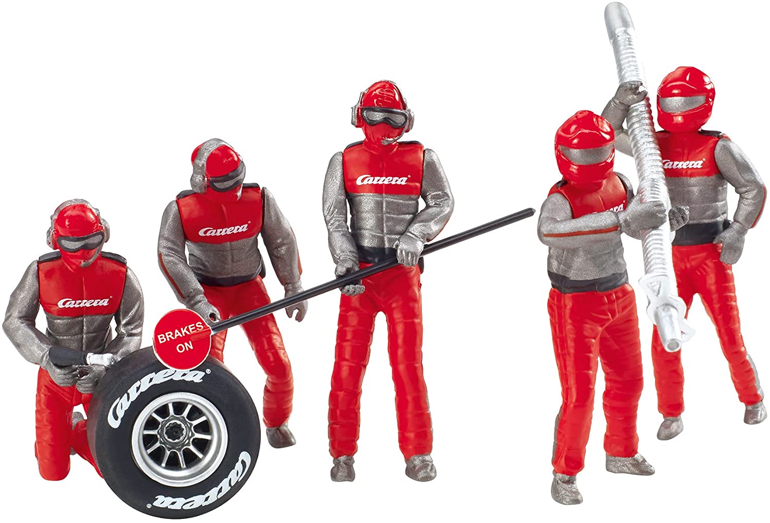 Figurines Slot Car : Mécaniciens rouges - 1:32 - Carrera 20021131
