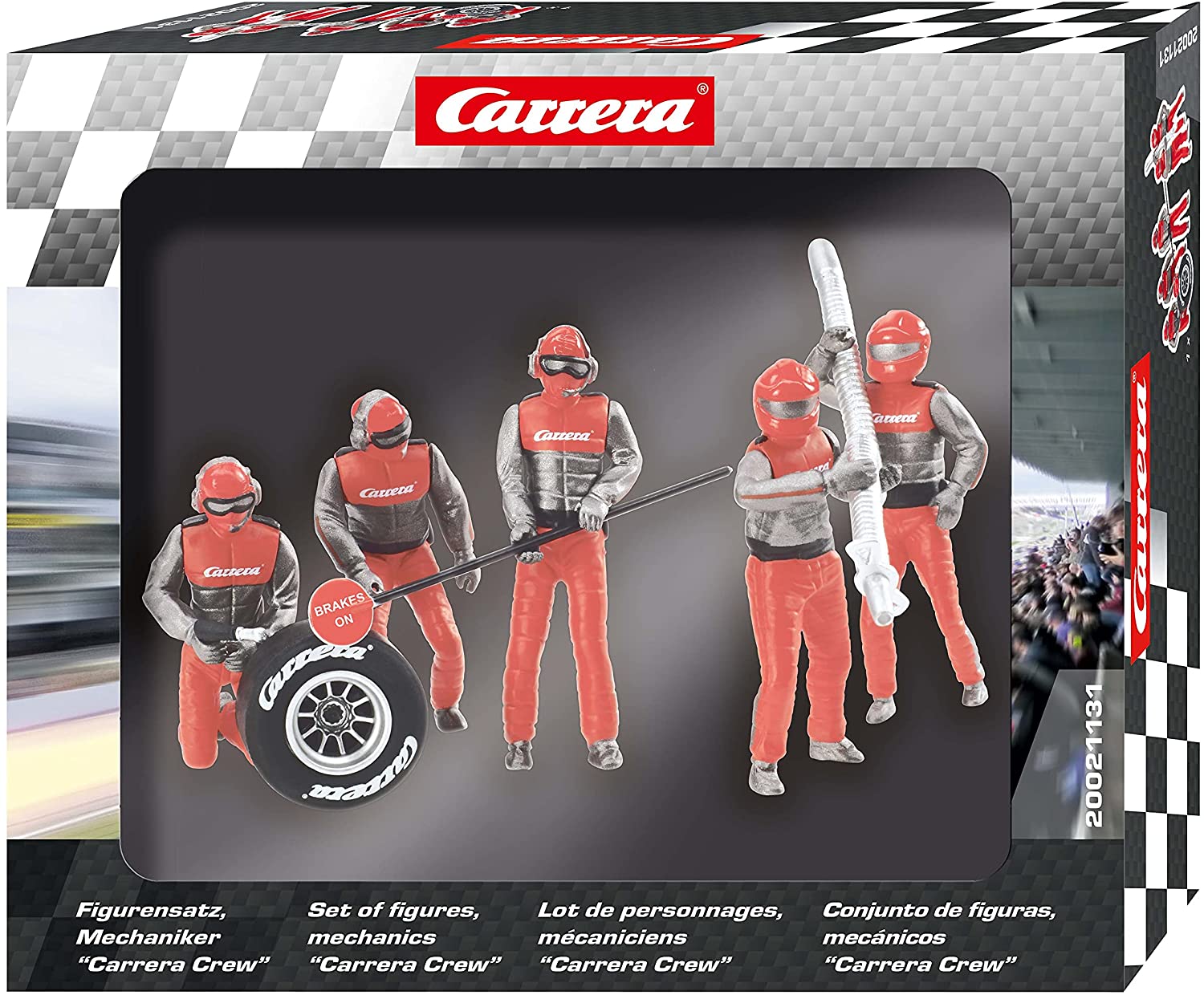 Boîte figurines Slot Car : Mécaniciens rouges - 1:32 - Carrera 20021131