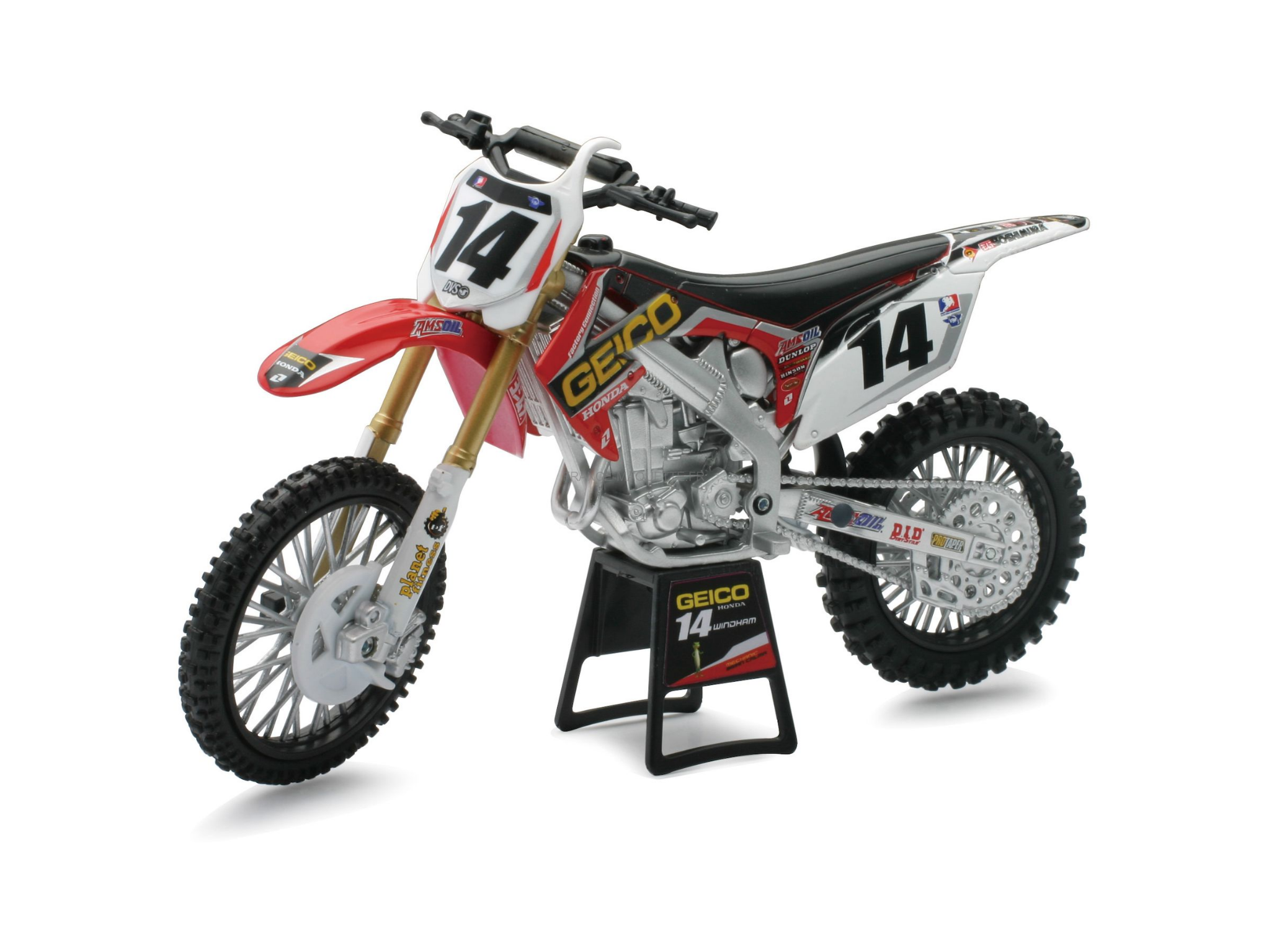 New Ray 42453 - Miniature Moto Cross Asst. roues libres - 1/12