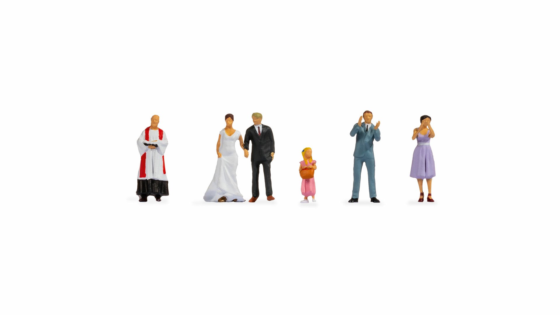 Figurines miniatures : Couple de mariés 1/87 - Noch 15823