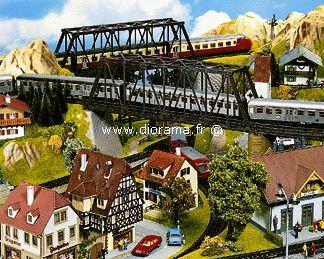 Plateau de train miniature Noch 81610 - Mittenwald HO/TT - 200 x 120 cm**