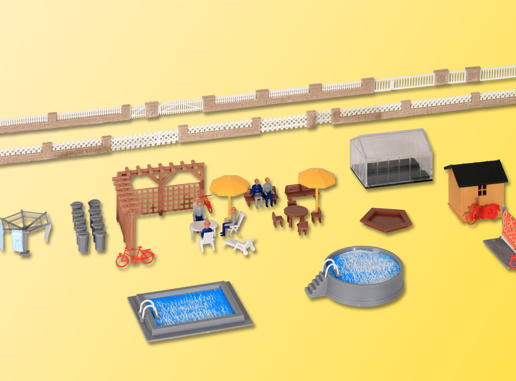 Jouef 992 - Maquette Serre En Kit Avec Accessoires De Jardin - Ho 1/87