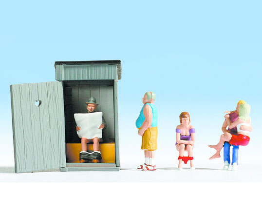 Figurines miniatures :  Scène toilettes - Noch 15560