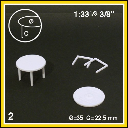 Tables rondes 1:33 miniature