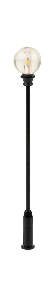 Éclairage miniature : Réverbère de parc LED, lampe boule rapportée - 1:87 HO - Faller 180204