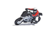 Personnages miniatures - Motard en courbe - 1:87, HO - Busch 7940