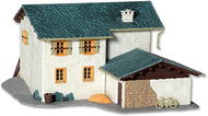 Maquette de Chalet de montagne miniature en pierres 1:87 HO - Kibri 38810