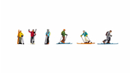 Figurines miniatures : Skieurs de randonnée 1/87 - Noch 15823