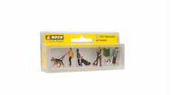 Figurines miniatures : Personnes avec chiens 1/87 - Noch 15107