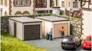 Accessoires miniatures : Garages préfabriqués au 1/87 - Noch 14319
