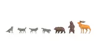 Figurines miniatures : Ours et loups au 1/87 - Noch 15746