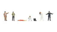 Figurines miniatures : Police judiciaire avec cadavre au 1/87 - Noch 15071