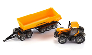 Véhicule miniature : Tracteur JCB avec dolly et benne basculante 1/87 - Siku 10185800002