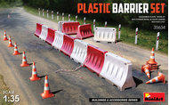 Décor slot Barrières routières en plastique - 1/35 - Miniart 35634