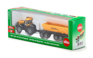 Véhicule miniature : Tracteur JCB avec dolly et benne basculante 1/87 - Siku 10185800002