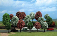 Végétation miniature : Assortiment de 18 arbres 4-7cm - Busch 06584  6584