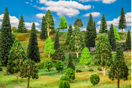 25 Arbres miniatures 1:87 HO, 1:120 TT - Faller 181535