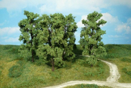 Végétation miniature : Heki 1763 - 4 arbres feuillus miniatures pour décors 18 cm