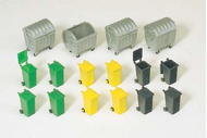 Accessoires miniatures : Bennes et poubelles 1:87 - Preiser 17202