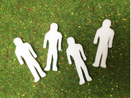 4 Silhouettes personnages miniatures