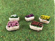 5 pots de fleurs miniatures