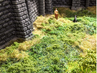 Végétation miniature : Flocage vert olive 20 x 23 cm - Noch 07272