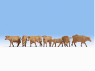 Figurines miniatures : Vaches brunes 1:87 - Noch 15727