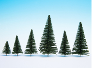 10 sapins miniatures 5-14 cm, Noch 26930