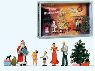 Père Noël miniature, enfants, cadeaux, sapin etc...