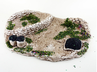 Décor d'oliviers - crèche provençale avec sacs d'olives - FR 23001