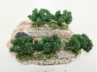 Décor de champs de vignes - crèche provençale avec vignes et arbres - FR-D25024