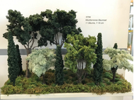 11 arbres méditérranéens miniatures 8 - 17 cm - Heki 1774, 1774