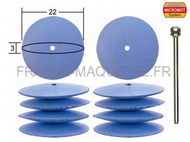 Outil modélisme - 10 polissoirs élastiques en silicone en forme de lentille ø 22,0 mm - PROXXON 28293