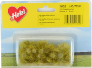 Heki 1802 : 100 touffes d'herbe miniature 5 - 6mm échelle 1:87 vert clair