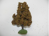 Chêne Automne miniature 14 cm tronc bois - décors pour crêches