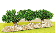 Végétation miniature : 1 rangée de vignes vertes miniatures