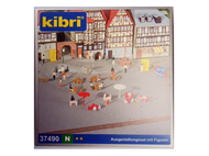 Terrasse de café et personnages 1:160 - N - Kibri