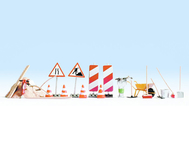 Noch 14805 - Accessoires de travaux routes miniatures 1:87