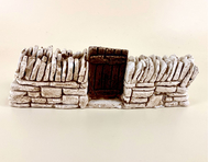 Mur provençal avec porte - crèche provençale - FR 21403