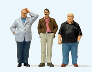 Figurines miniatures : 3 Hommes en pleine réflexion au 1/32 - Preiser 63098