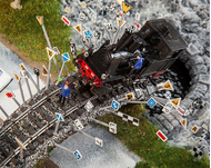 Accéssoires miniatures : Set de panneaux signalisation de voies - 1:87 H0 - Faller 120298