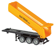 Véhicule miniature : Tracteur JCB avec dolly et benne basculante 1/87 - Siku 10185800002