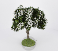 Arbre fleuri blanc 12 cm - décors pour crèches - FR-ATB/97590B