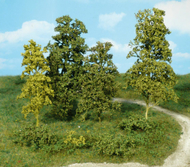 Heki 1671 - 15 arbres miniatures feuillus vert-moyen