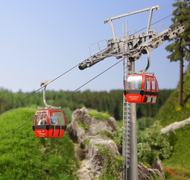 Décor miniature : Télécabine autrichien Hahnenkamm - 1:87 - Brawa 6344, 06344