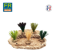 3 roseaux assortis 4 cm pour crèches, dioramas, décors de paysages divers