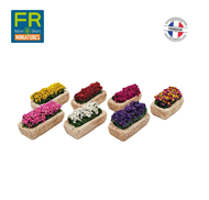 Décors de crèche : 5 grands pots de fleurs miniatures 5 cm - multicolores - FR-D/21410ASS/S