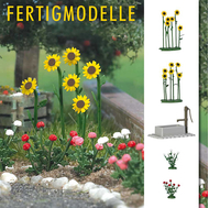 Busch 1232 - Assortiment de Roses et Tournesols 1:87 - HO
